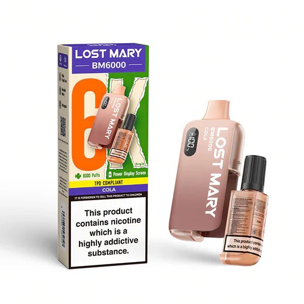 lost mary bm6000 prefilled vape pod kit box of 5 cola ukvaperwholesale.jpg