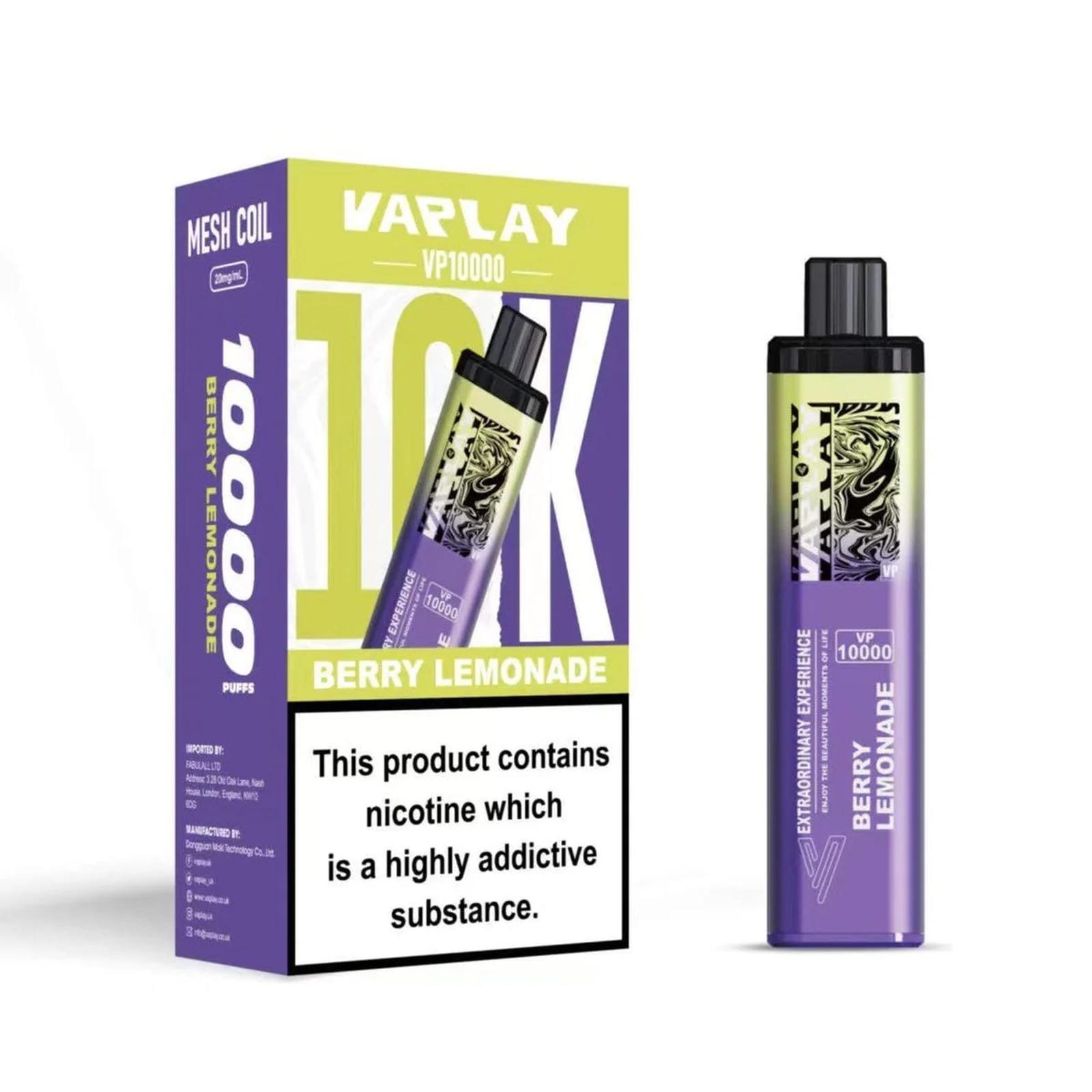 vaplay vp10000 prefilled pod vape kit box of 5 berry lemonade ukvaper wholesale.jpg