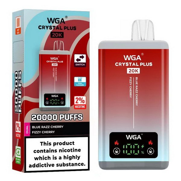 Wga Crystal Plus 20000 Vape Blue Razz Cherry Fizzy Cherry